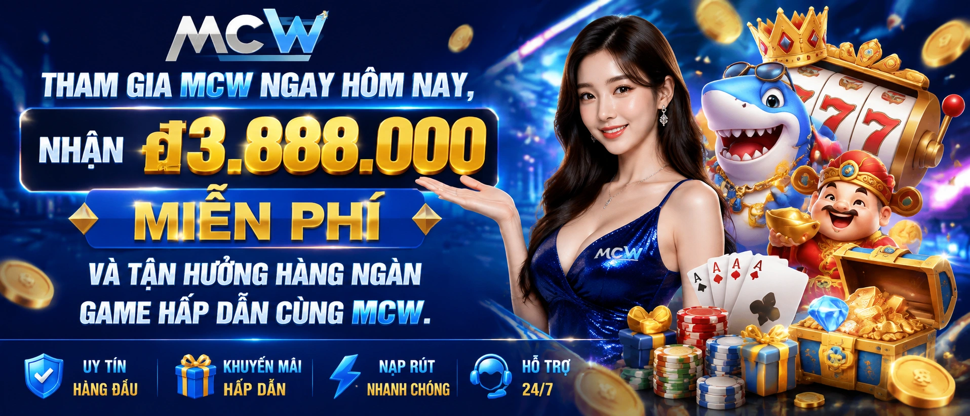 MCW sảnh slot và nổ hũ