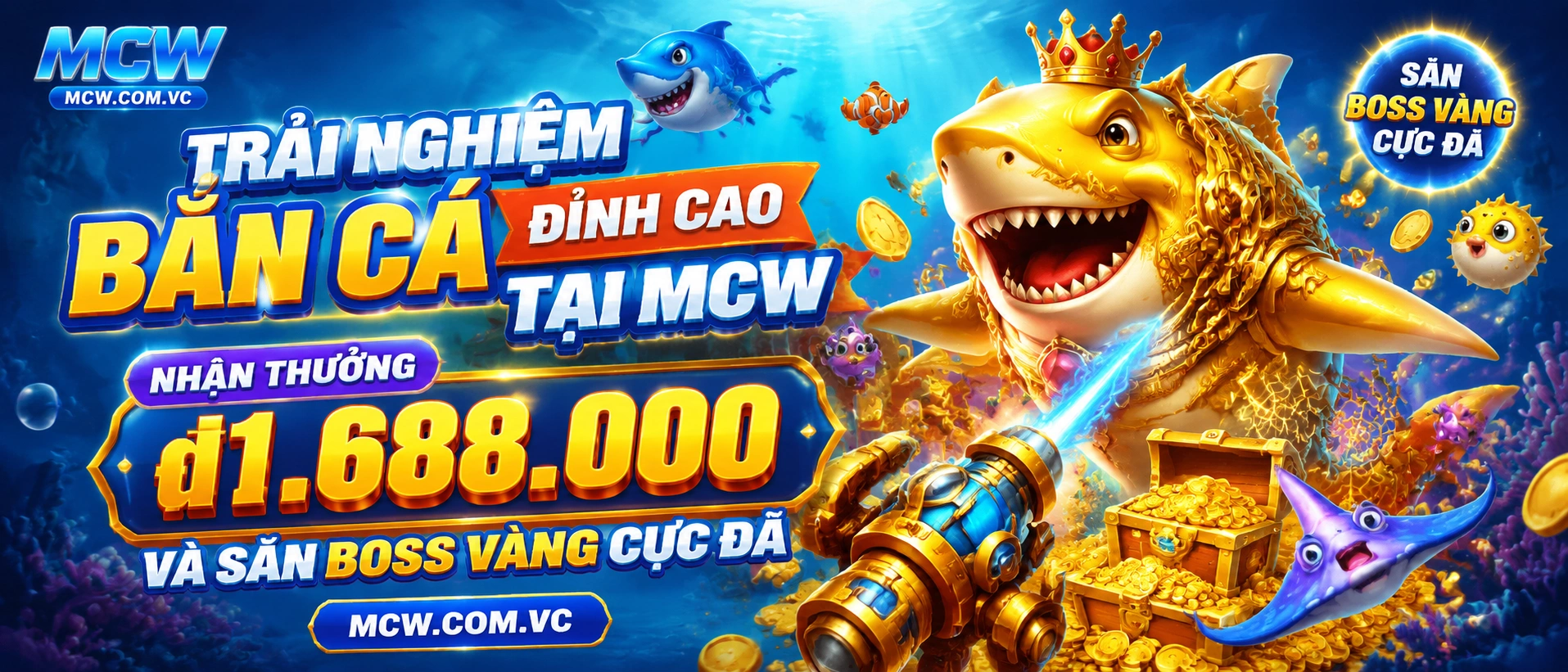 MCW Bắn Cá phòng game theo chủ đề đại dương