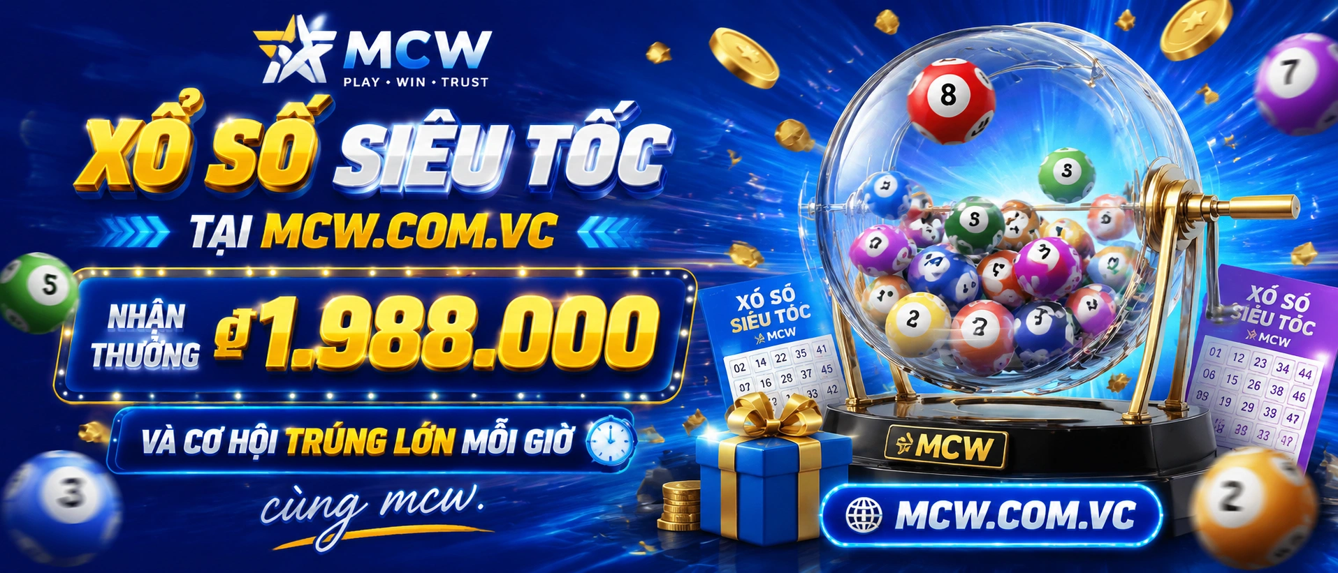 Bảng kết quả xổ số miền Bắc XSMB trên giao diện MCW